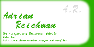 adrian reichman business card